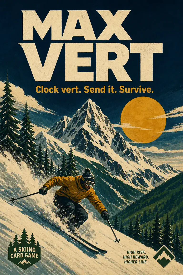 Vintage ski poster for Max Vert